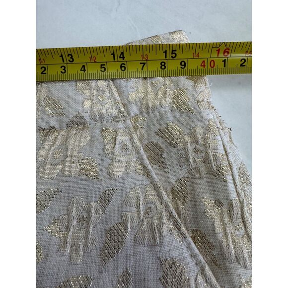 Abercrombie & Fitch Beige Gold Metallic Cut Off Shorts Glam Festival 2/26 - Picture 5 of 7